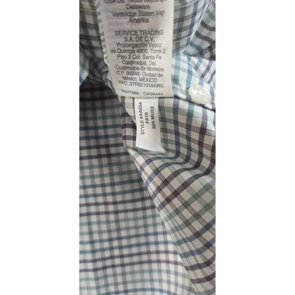 J. Crew Ludlow Dress Shirt men 16.5/35 Blue purple plaid Slim fit L/S AA834 NEW